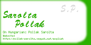 sarolta pollak business card